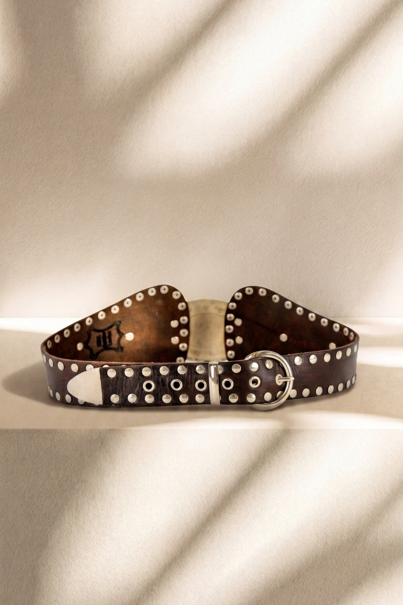 Atlas - Sash Leather Belt - Dark Brown