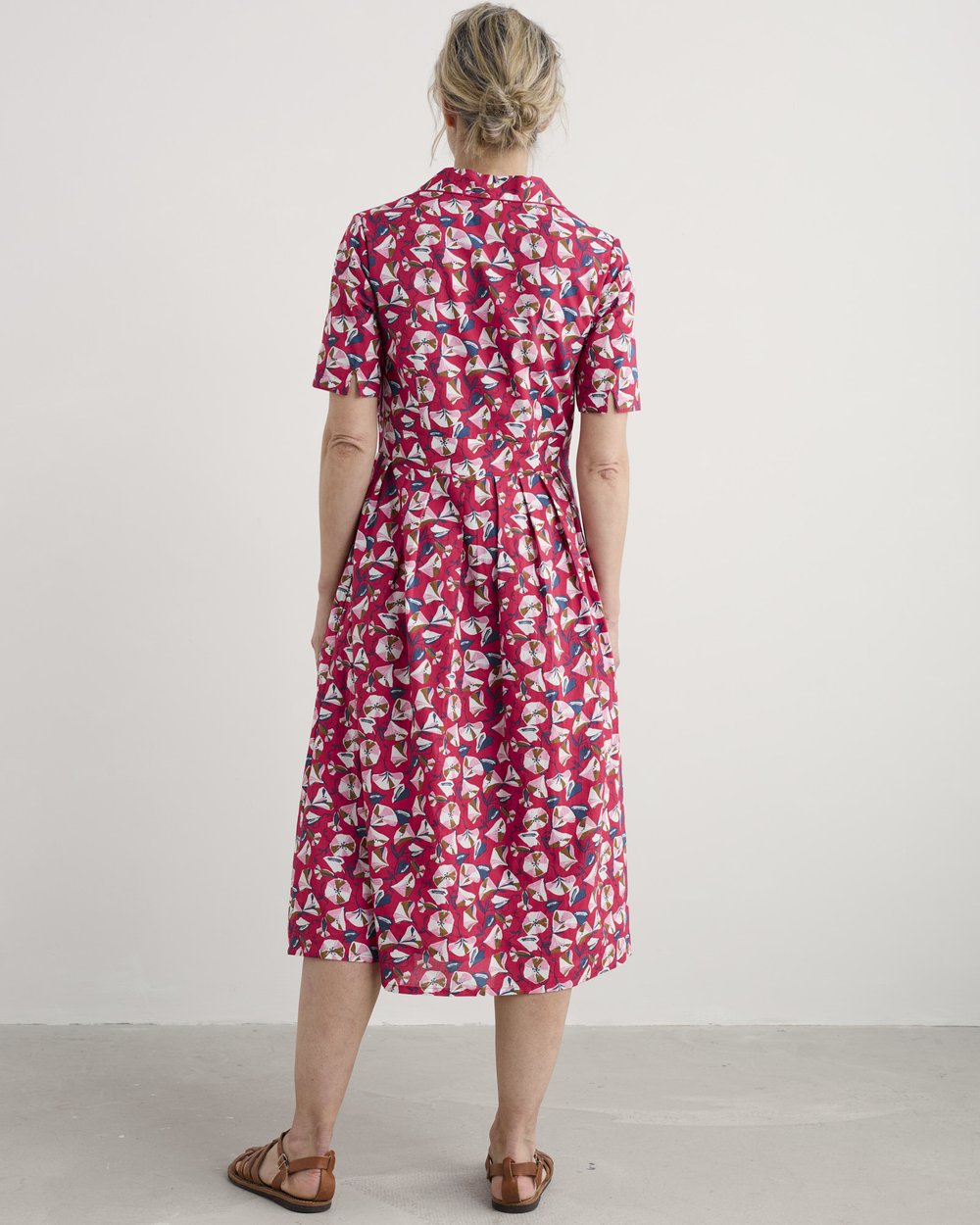 Seasalt Cornwall - 'Charlotte' Dress - Parasol Floral Raspberry