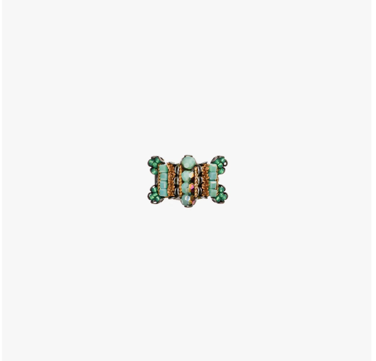 AYALA BAR - Beaded Ring - Seagrass Velora