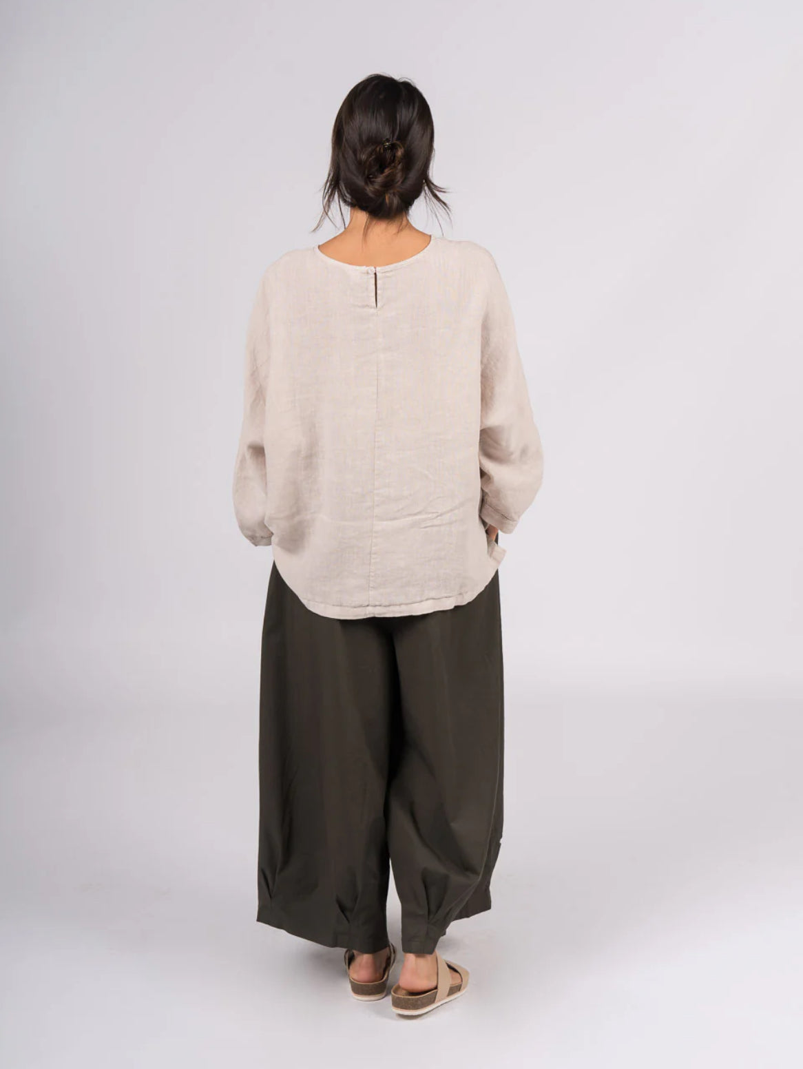 Montaigne ‘Caroline’ Wide Leg Gathered Poplin Cotton Pants - Various Colours