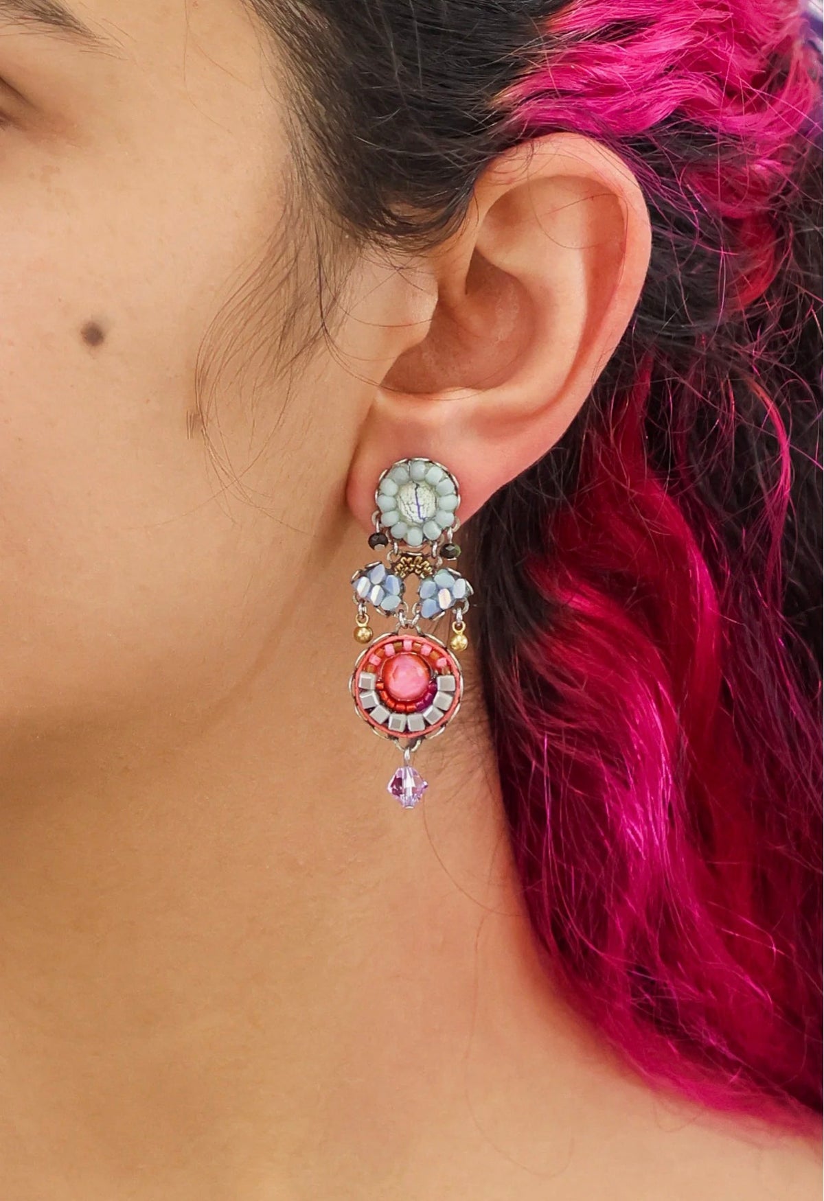 AYALA BAR - Pastel Beaded Earrings - Spring Awakening Vernal