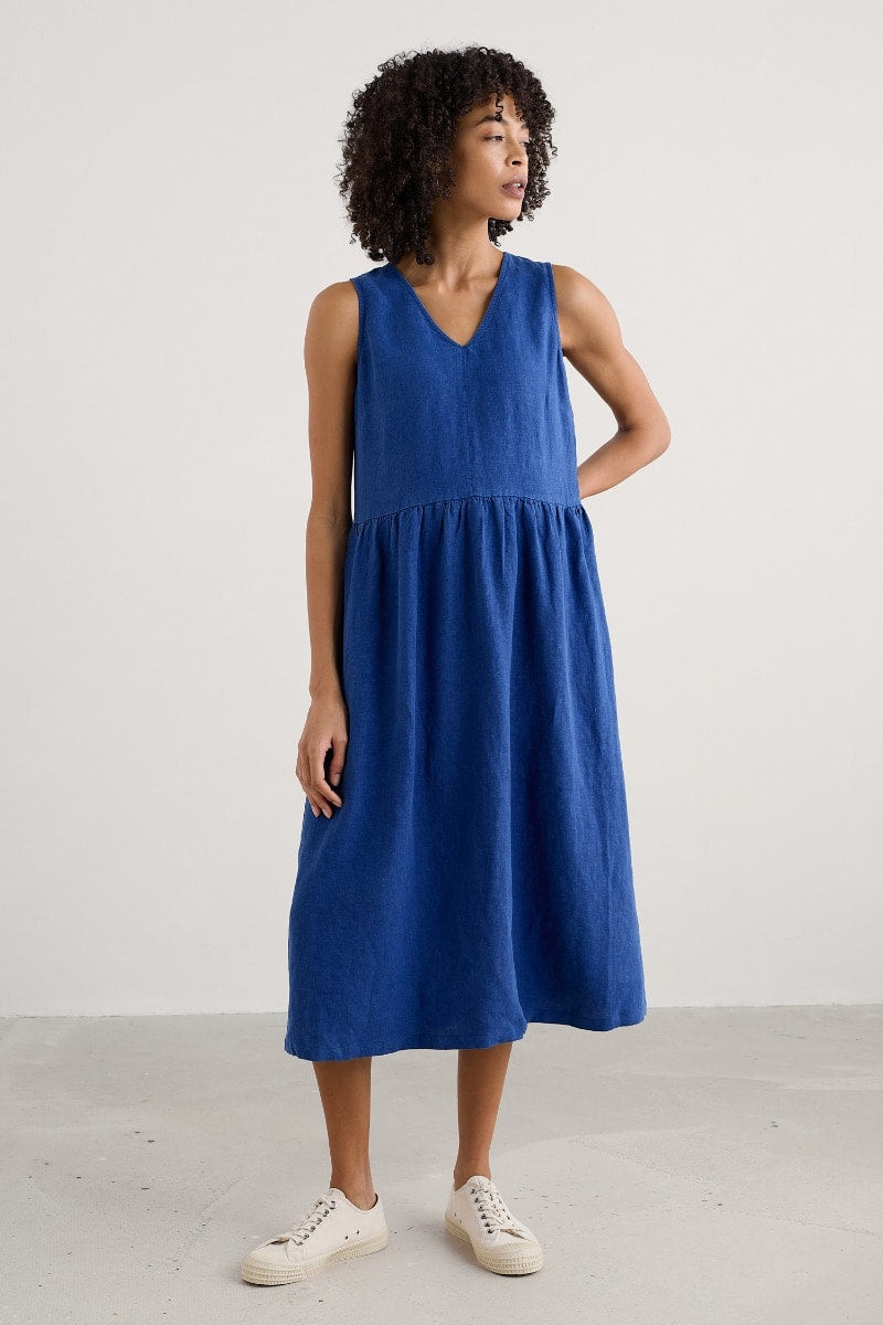 Seasalt Cornwall - ‘Lowland Heather’ Dress - Bright Marine