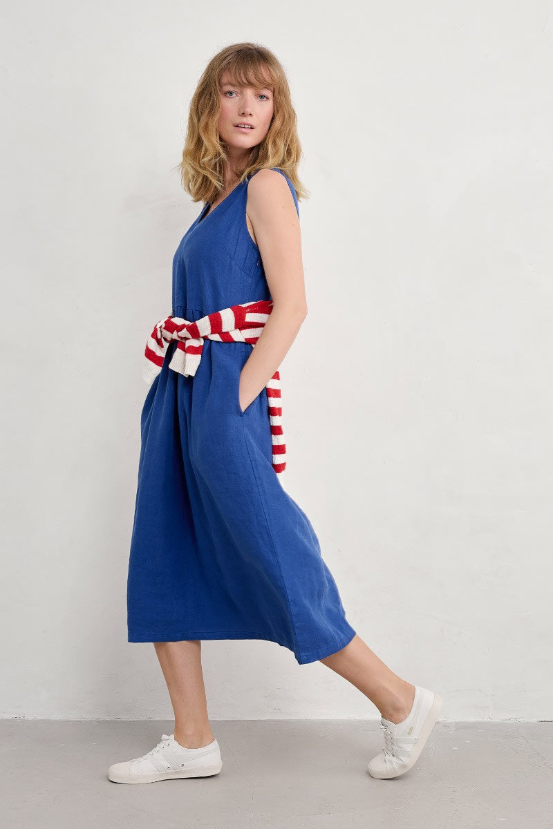 Seasalt Cornwall - ‘Lowland Heather’ Dress - Bright Marine