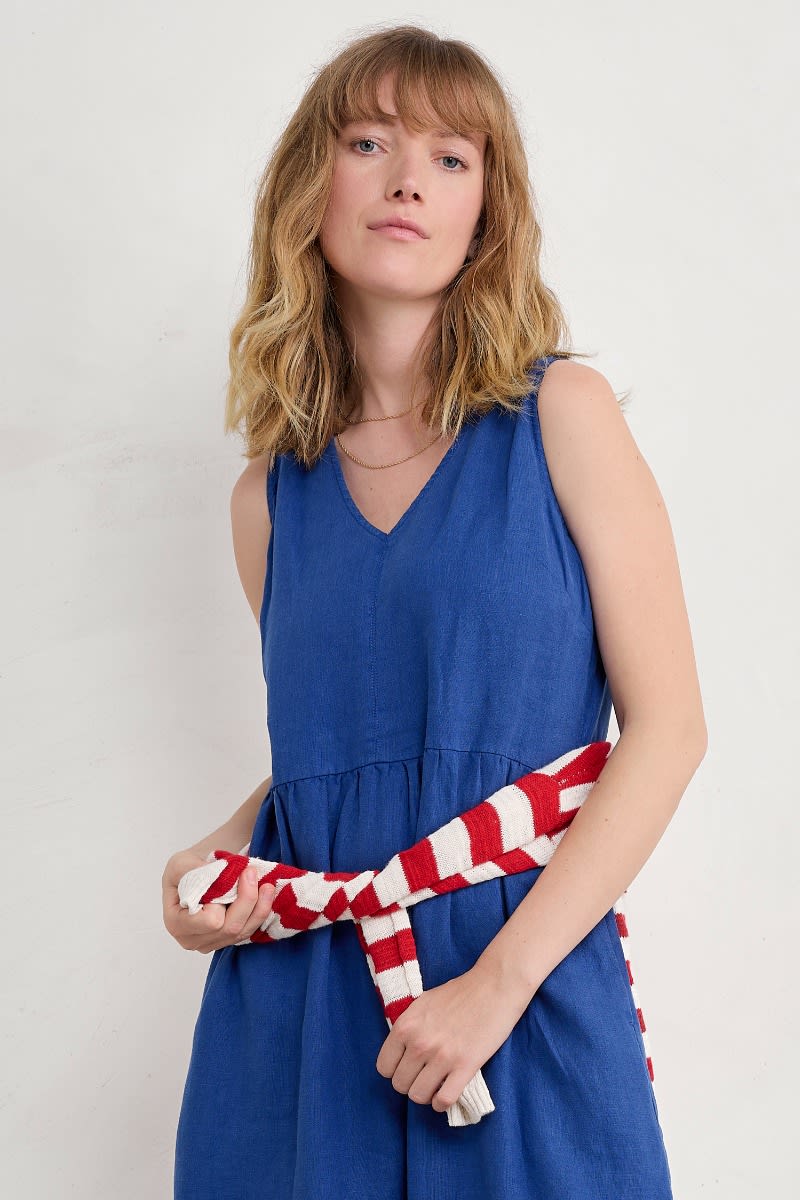 Seasalt Cornwall - ‘Lowland Heather’ Dress - Bright Marine