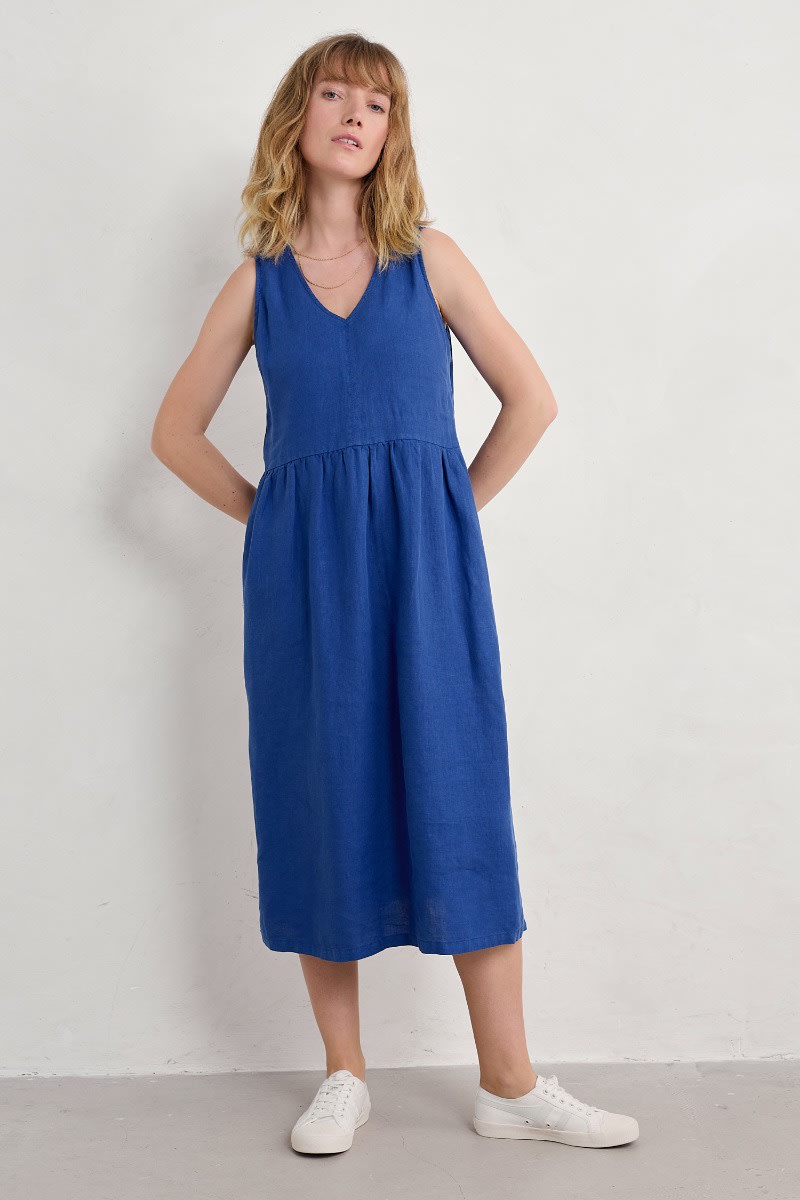 Seasalt Cornwall - ‘Lowland Heather’ Dress - Bright Marine