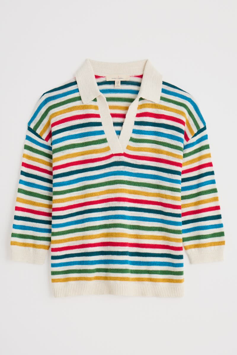 Seasalt Cornwall - 'Gwynver' Jumper - Mini Cornish Raspberry Multi
