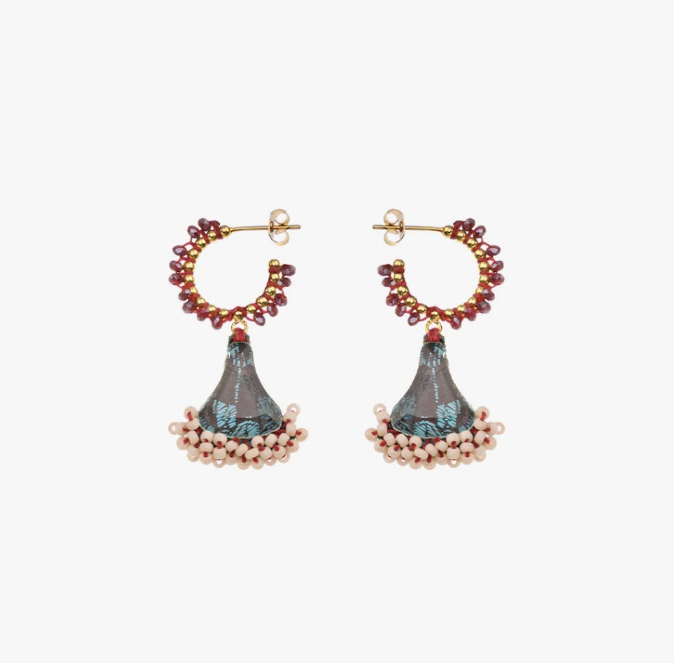 AYALA BAR - Beaded Drop Earrings - Summer Skies Starlight
