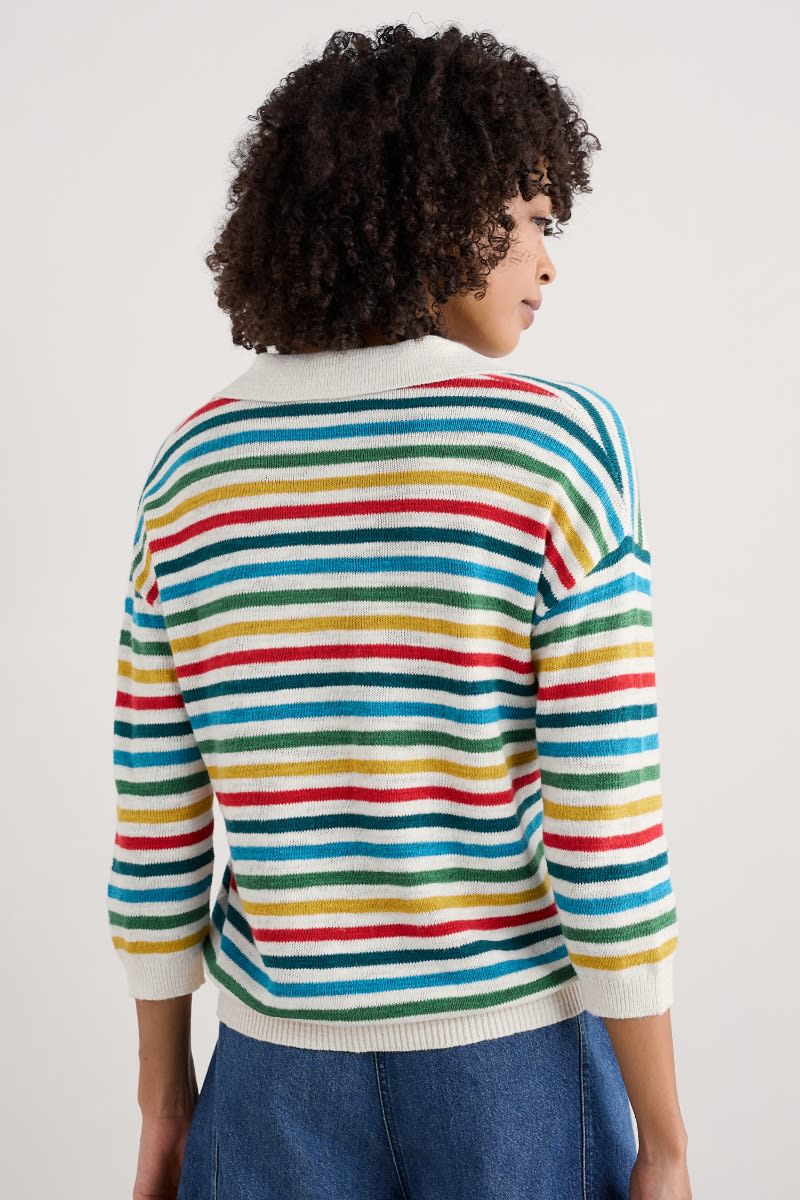Seasalt Cornwall - 'Gwynver' Jumper - Mini Cornish Raspberry Multi