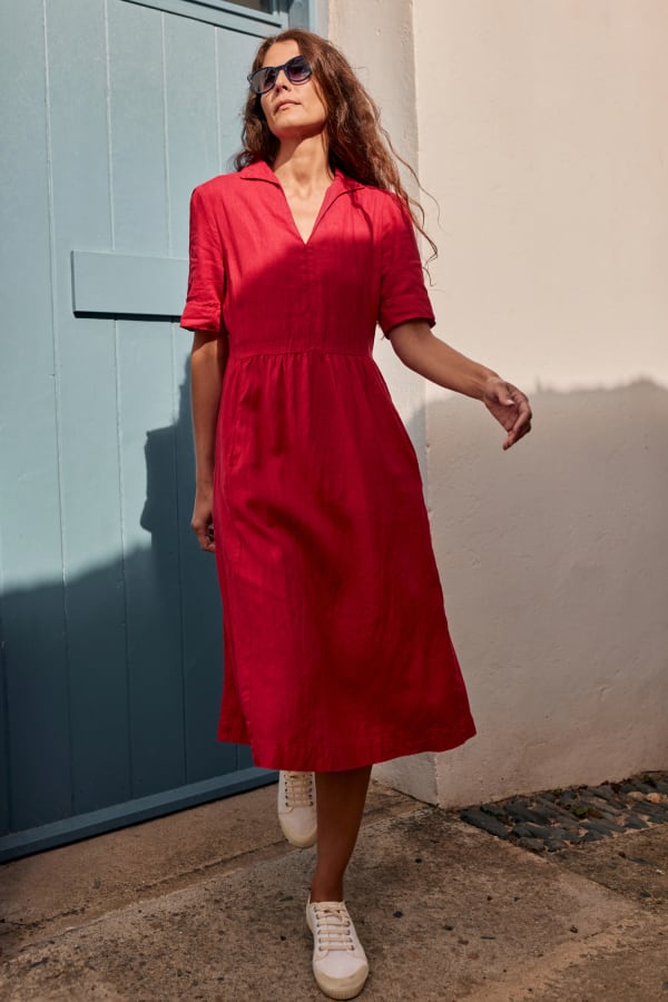 Seasalt Cornwall - 'Fen Violet' Dress - Scarlet