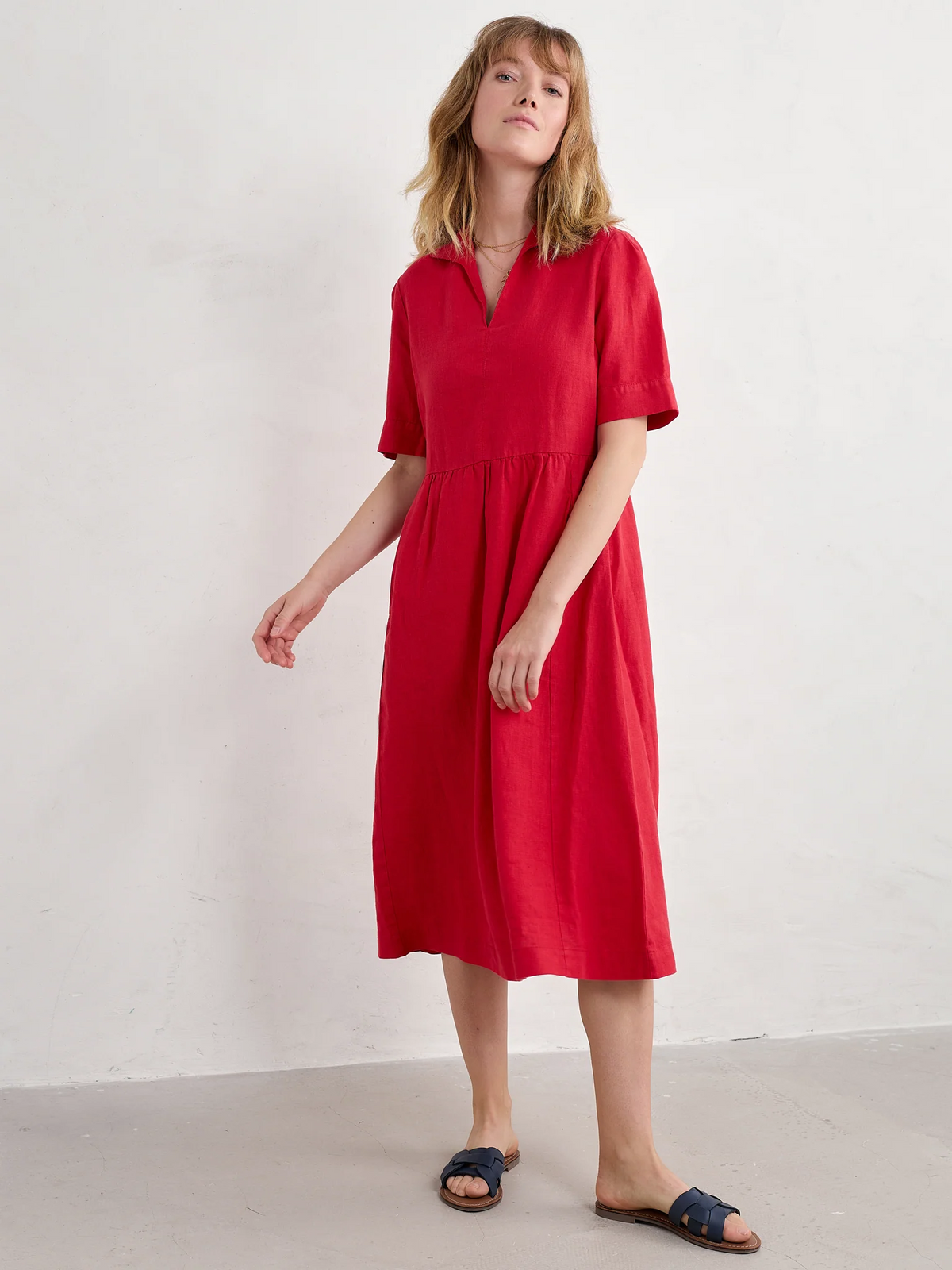 Seasalt Cornwall - 'Fen Violet' Dress - Scarlet