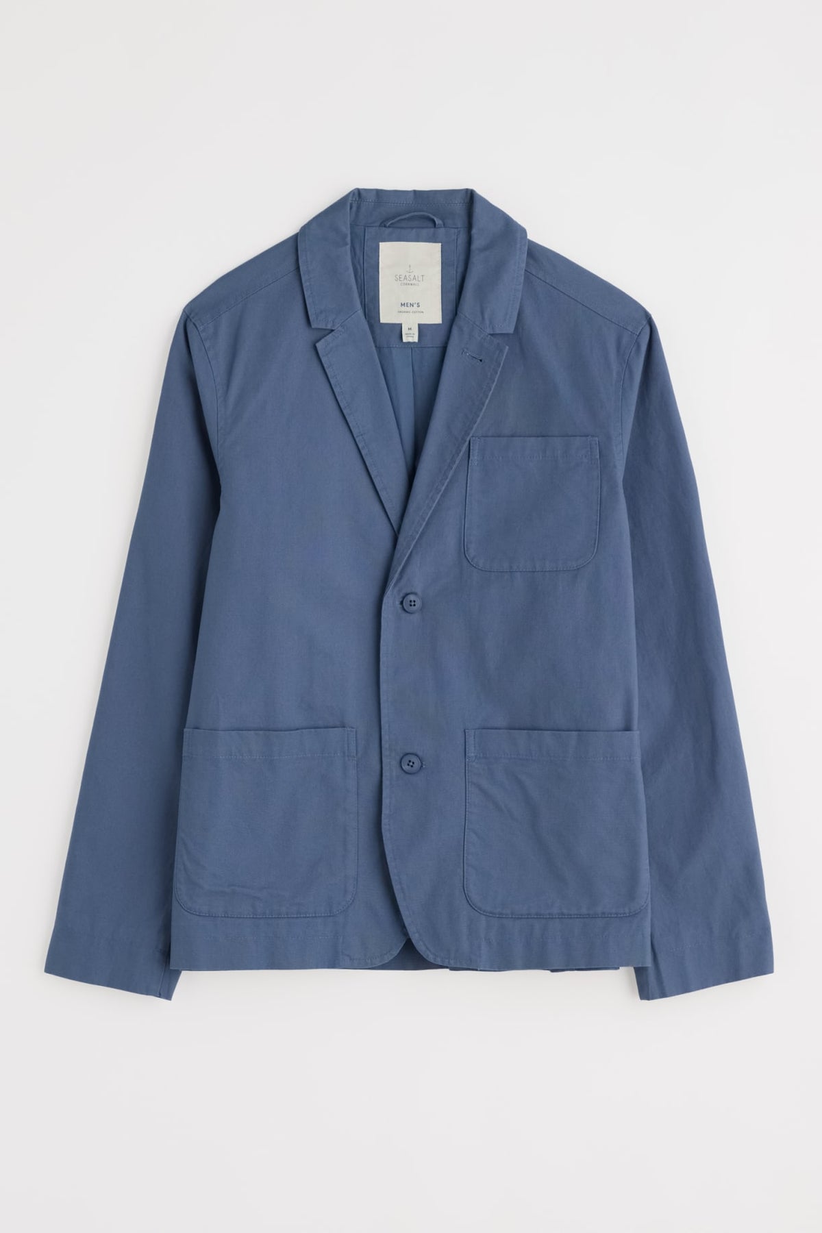 Seasalt Cornwall - Men's ‘Towen’ Organic Cotton Blazer - Vintage Indigo