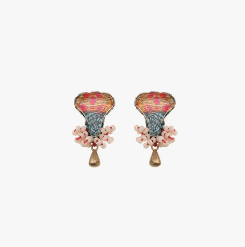 AYALA BAR - Beaded Small Stud Earrings - Summer Skies Dawn