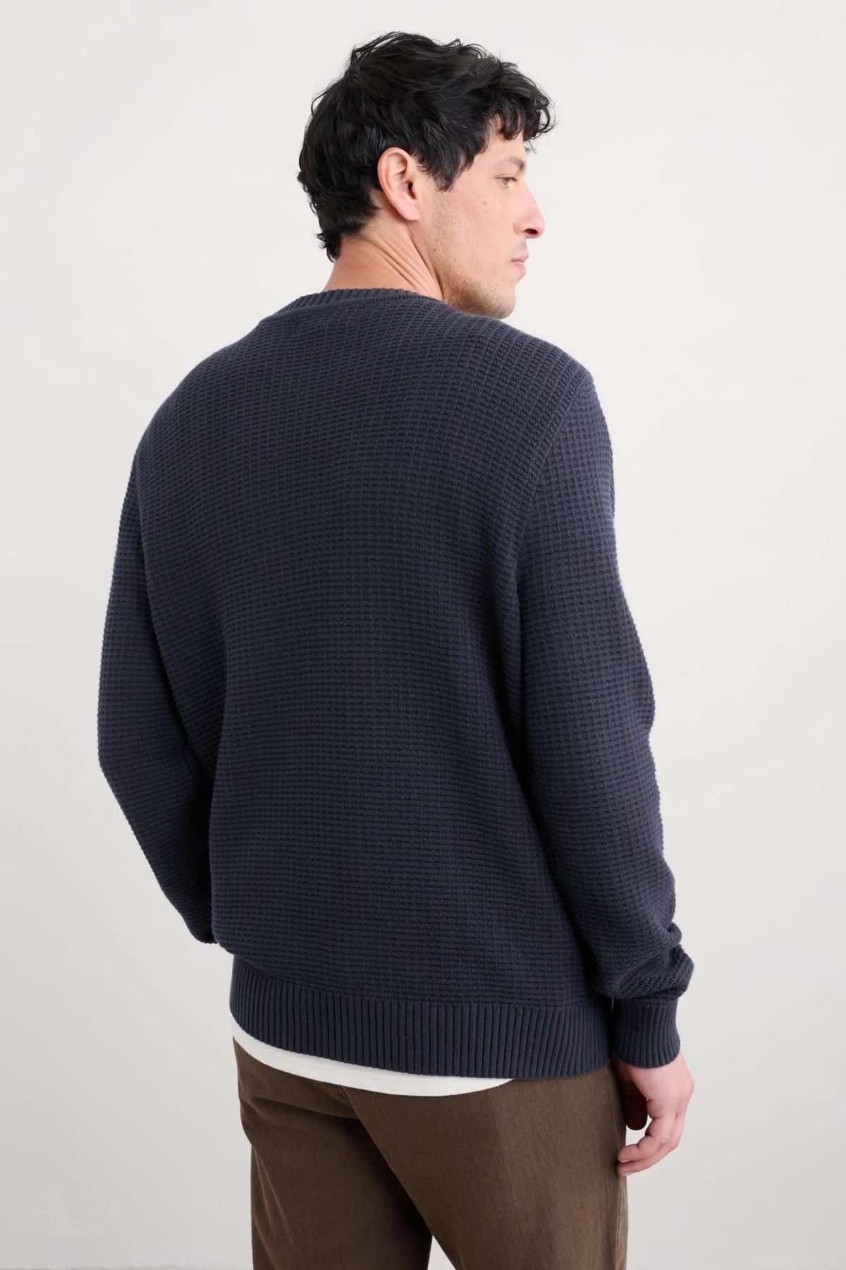 Seasalt Cornwall - Men's ‘Mizzen’ Organic Cotton Knitted Jumper - Maritime