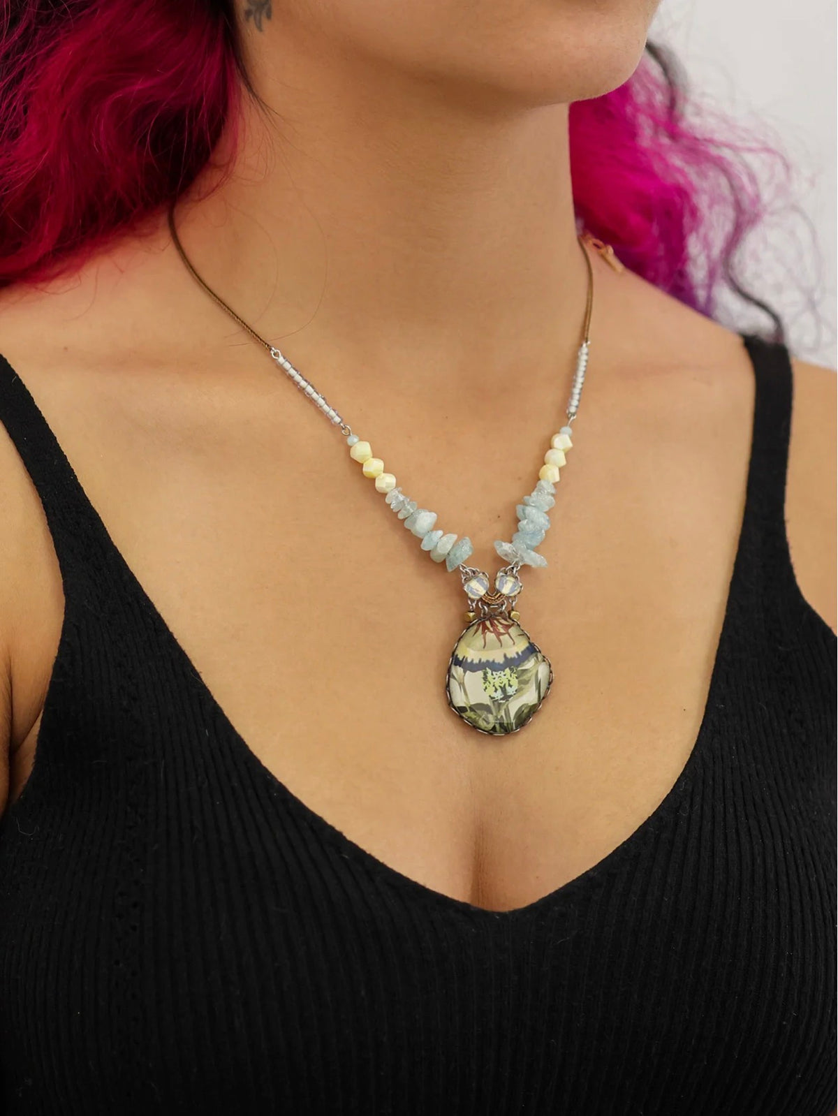 AYALA BAR - Glass Long Necklace - Neptune's Garden Sea Plant