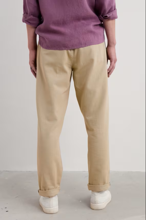 Seasalt Cornwall - Men's ‘Countryman’ Twill Tapered Trousers - Silt