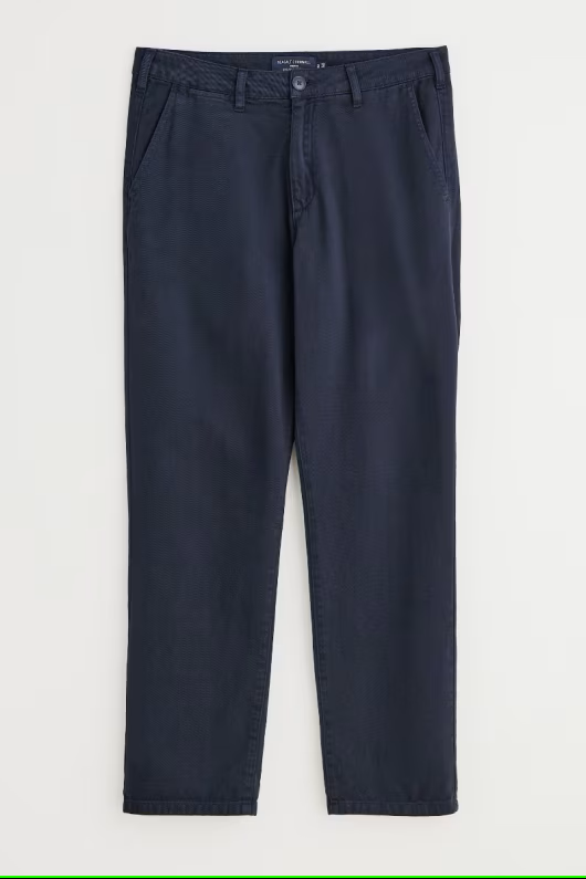 Seasalt Cornwall - Men's ‘Countryman’ Twill Tapered Trousers - Squid Ink