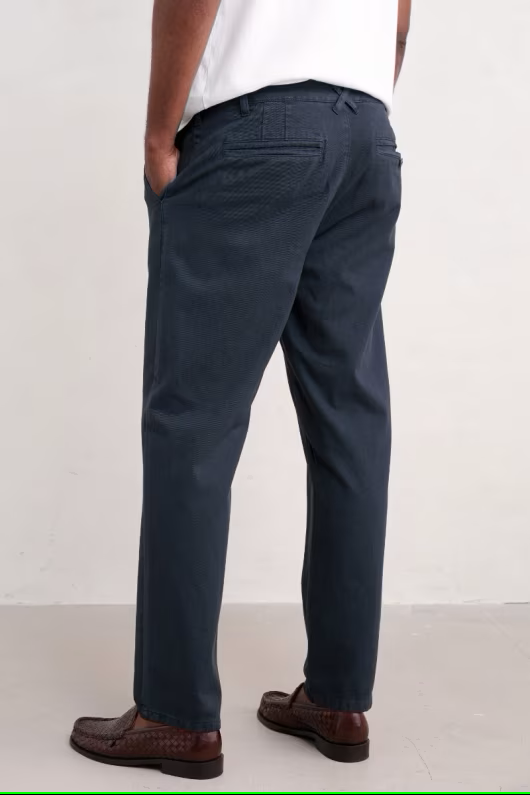Seasalt Cornwall - Men's ‘Countryman’ Twill Tapered Trousers - Squid Ink