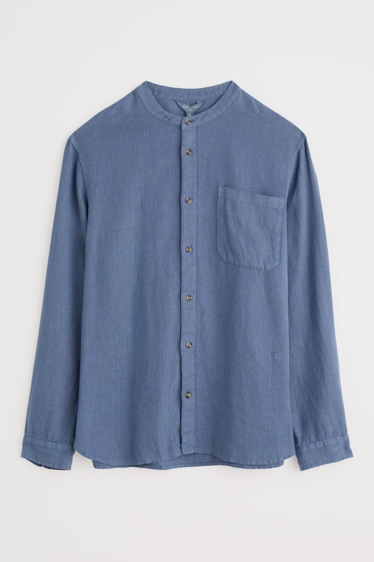 Seasalt Cornwall - Men's ‘Porlock’ Linen Shirt - Vintage Indigo