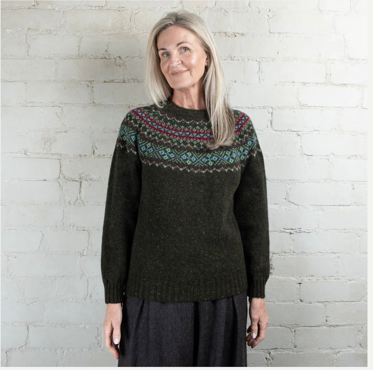 Harley of Scotland - Forest Fair Isle Jumper - Harris