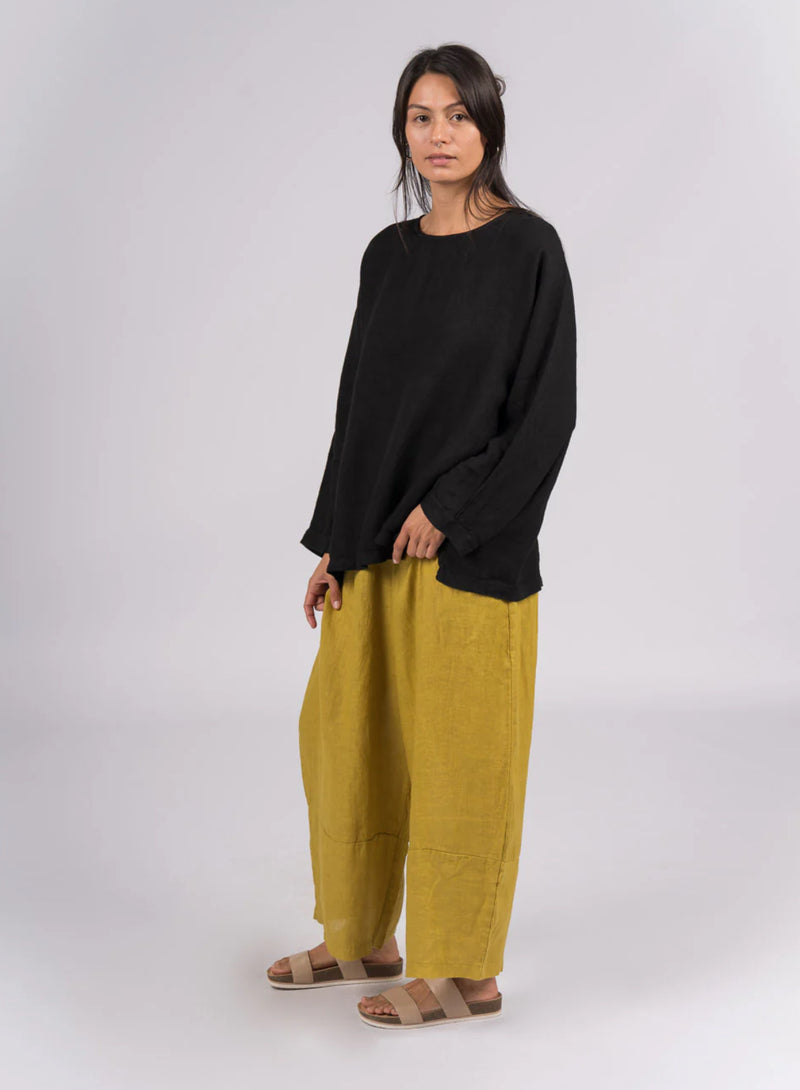 Montaigne ‘Toulouse’ Linen Long Sleeve Top - Various Colours