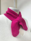 Cashmere Keyhole Scarf Pull Through - Pink/Black - LAST