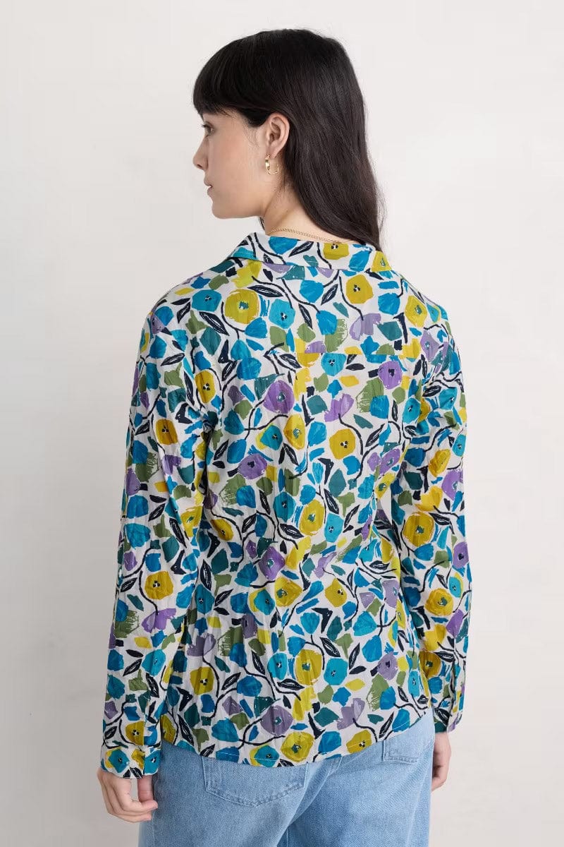 Seasalt Cornwall - ‘Larissa’ Shirt - Zennor Blooms Chalk