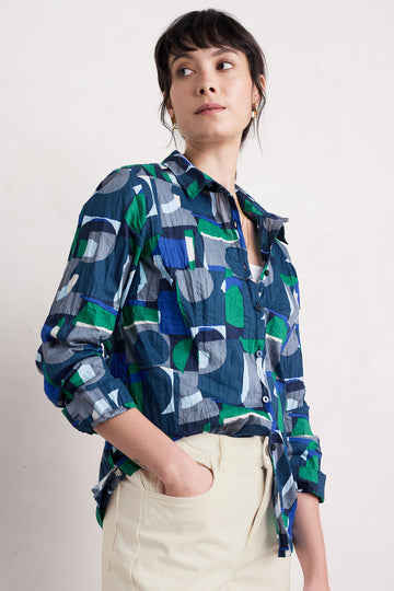 Seasalt Cornwall - ‘Larissa’ Shirt - Zennor Abstract Maritime
