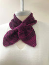 Cashmere Keyhole Scarf Pull Through - Pink/Black - LAST