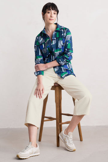 Seasalt Cornwall - ‘Larissa’ Shirt - Zennor Abstract Maritime