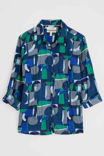 Seasalt Cornwall - ‘Larissa’ Shirt - Zennor Abstract Maritime