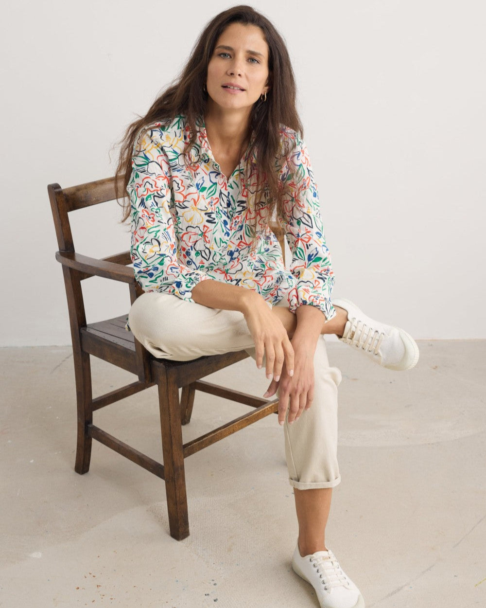 Seasalt Cornwall - ‘Larissa’ Shirt - Painters Garden Chalk