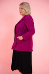 Donna Donna ‘Perisher’ Cord Blazer - Berry - LAST - Size S/M