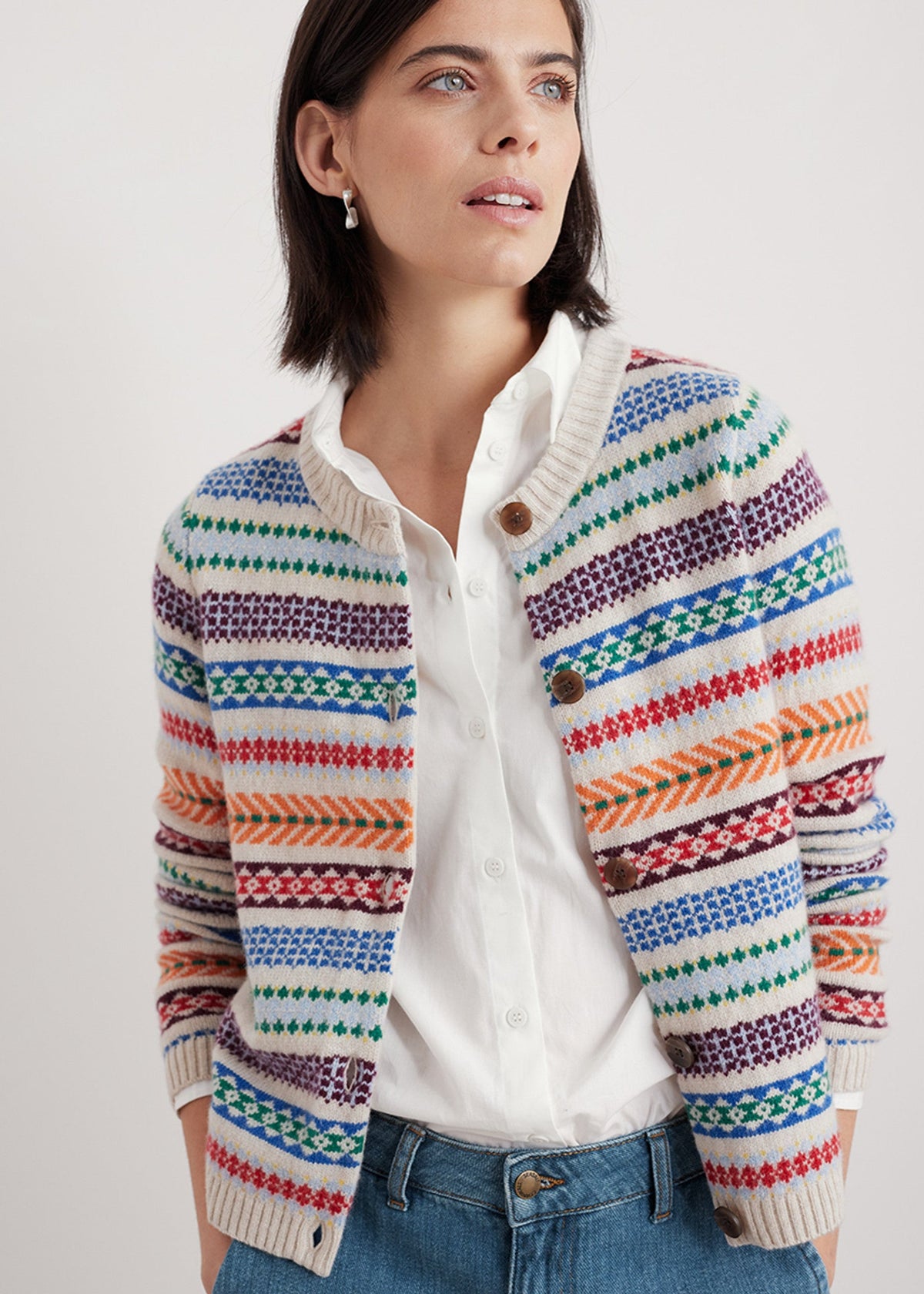 Seasalt Cornwall - ‘Percella Cove’ Cardigan - Knit Abstraction Multi