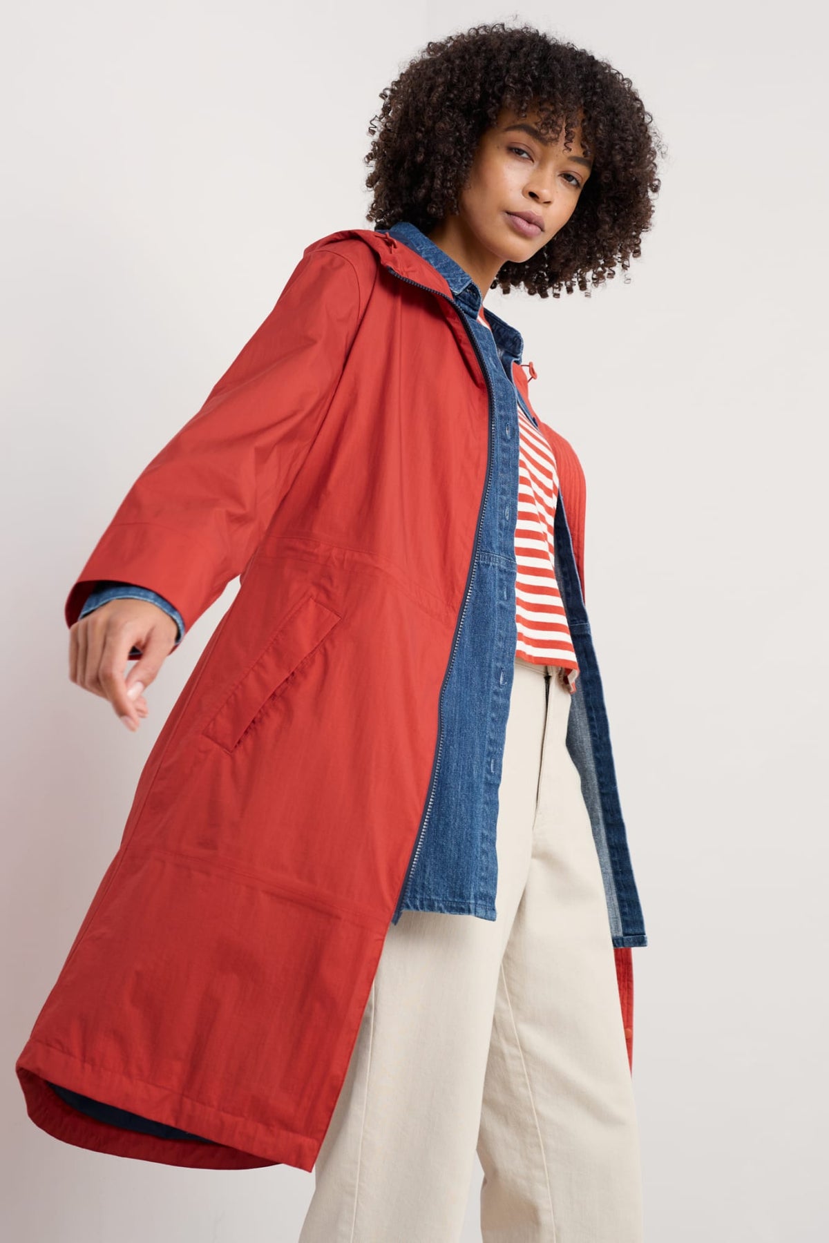 Seasalt Cornwall - ‘Mistborne’ Waterproof Coat - Dark Cinnamon