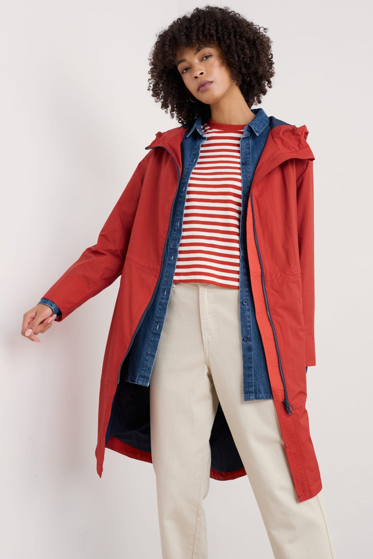 Seasalt Cornwall - ‘Mistborne’ Waterproof Coat - Dark Cinnamon