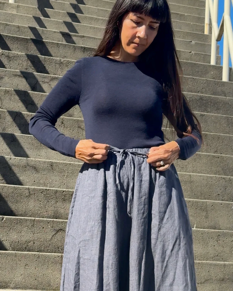 Montaigne - Eadie - French Linen Pants with Drawstring