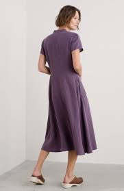 Seasalt Cornwall - ‘Carved Wood’ Midi Dress - Sloe