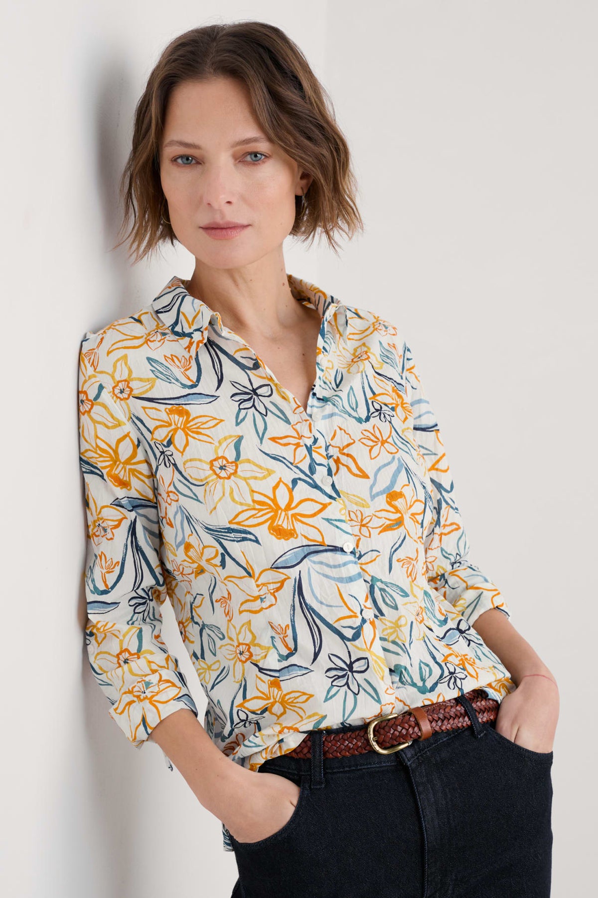 Seasalt Cornwall - ‘Larissa’ Shirt - Painted Daffodil Chalk