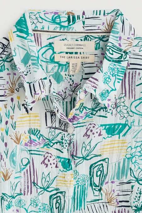 Seasalt Cornwall - ‘Larissa’ Shirt - Garden Studio Sketch Chalk