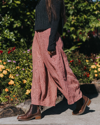 Montaigne - Eadie - Linen Pants in Fine - Houndstooth