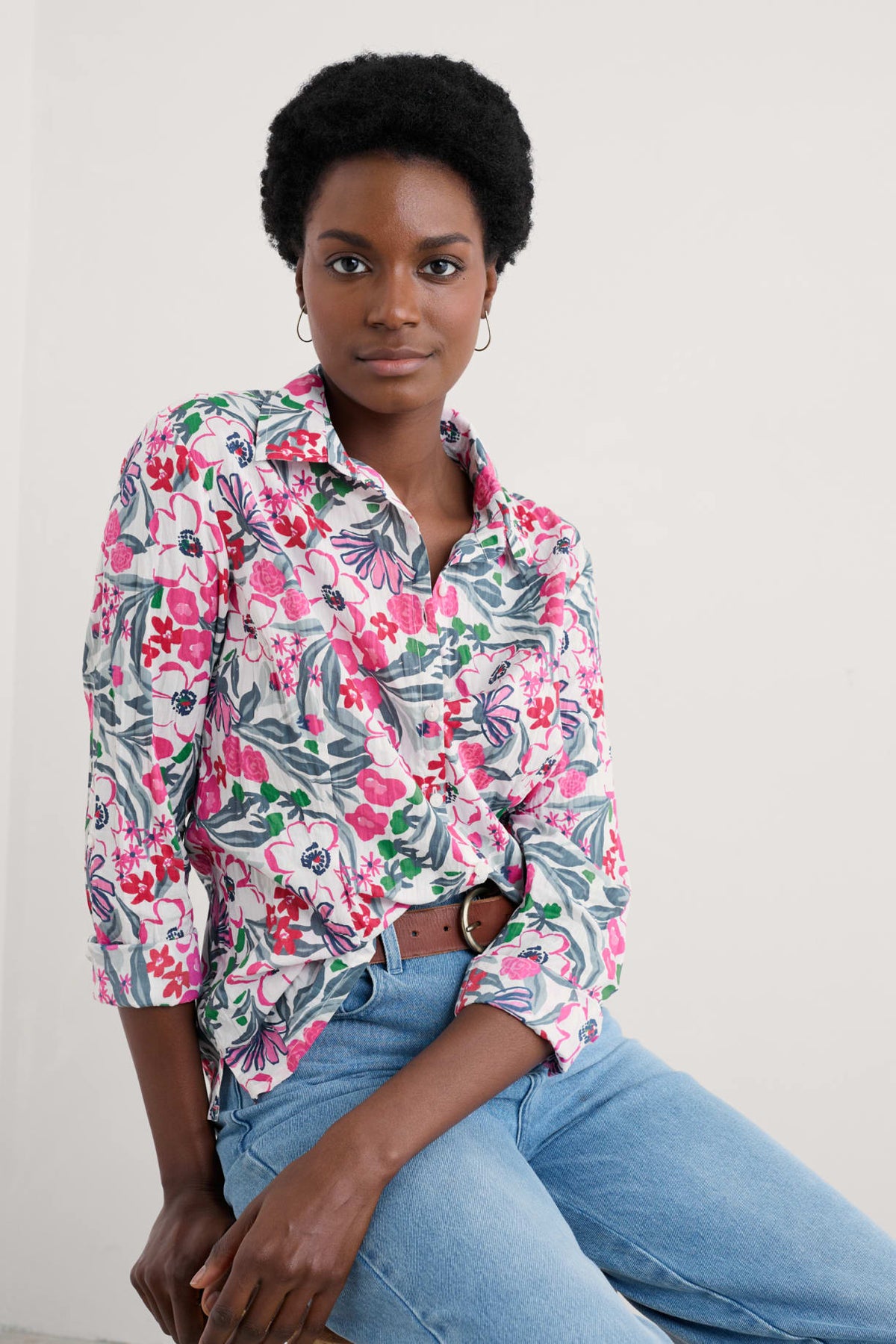 Seasalt Cornwall - ‘Larissa’ Shirt - Garden Flowers Tulip