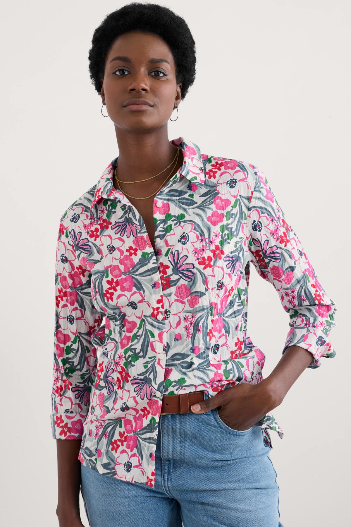 Seasalt Cornwall - ‘Larissa’ Shirt - Garden Flowers Tulip