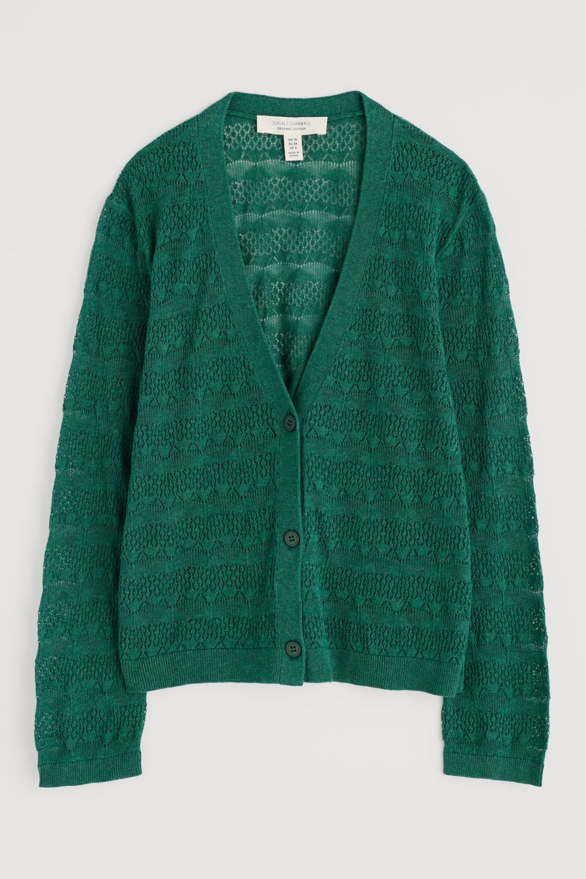Seasalt Cornwall - ‘Sweet Day’ Cotton Cardigan - Pine Shoots