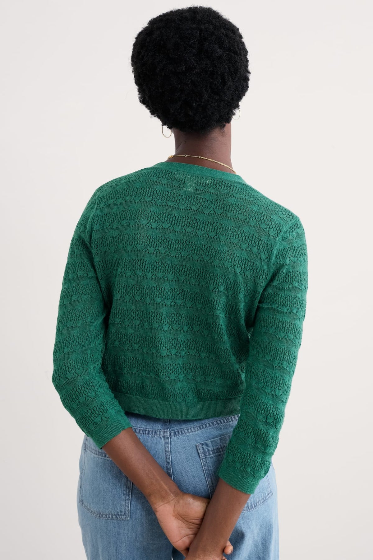 Seasalt Cornwall - ‘Sweet Day’ Cotton Cardigan - Pine Shoots