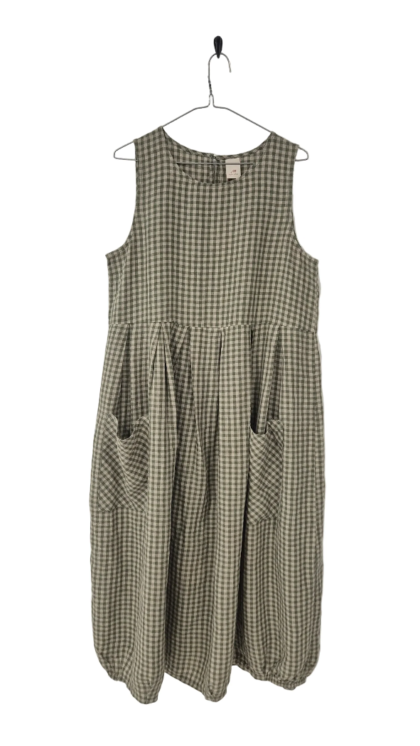 Montaigne - Sartene - French Linen Dress - Gingham