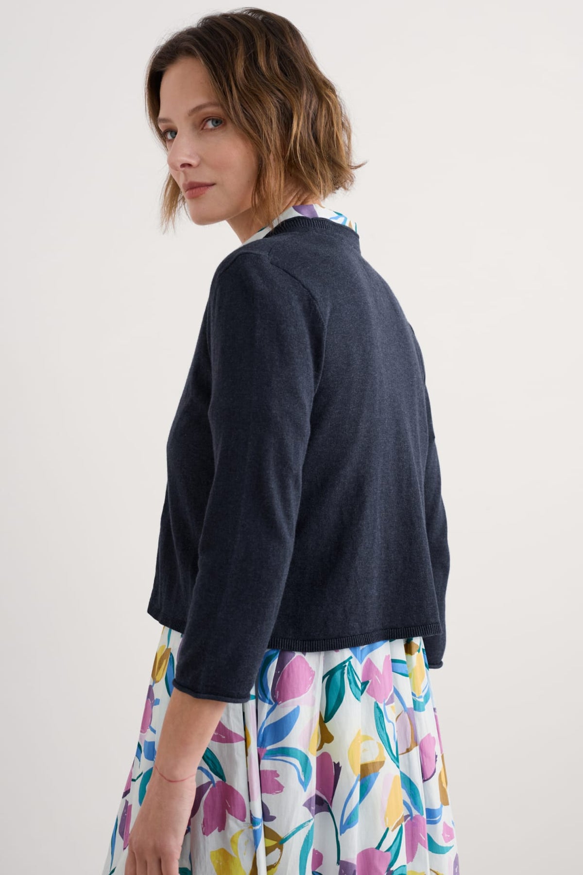 Seasalt Cornwall - ‘Vanessa’ Knitted Cardigan in GOTS  Certified Organic Cotton - Maritime
