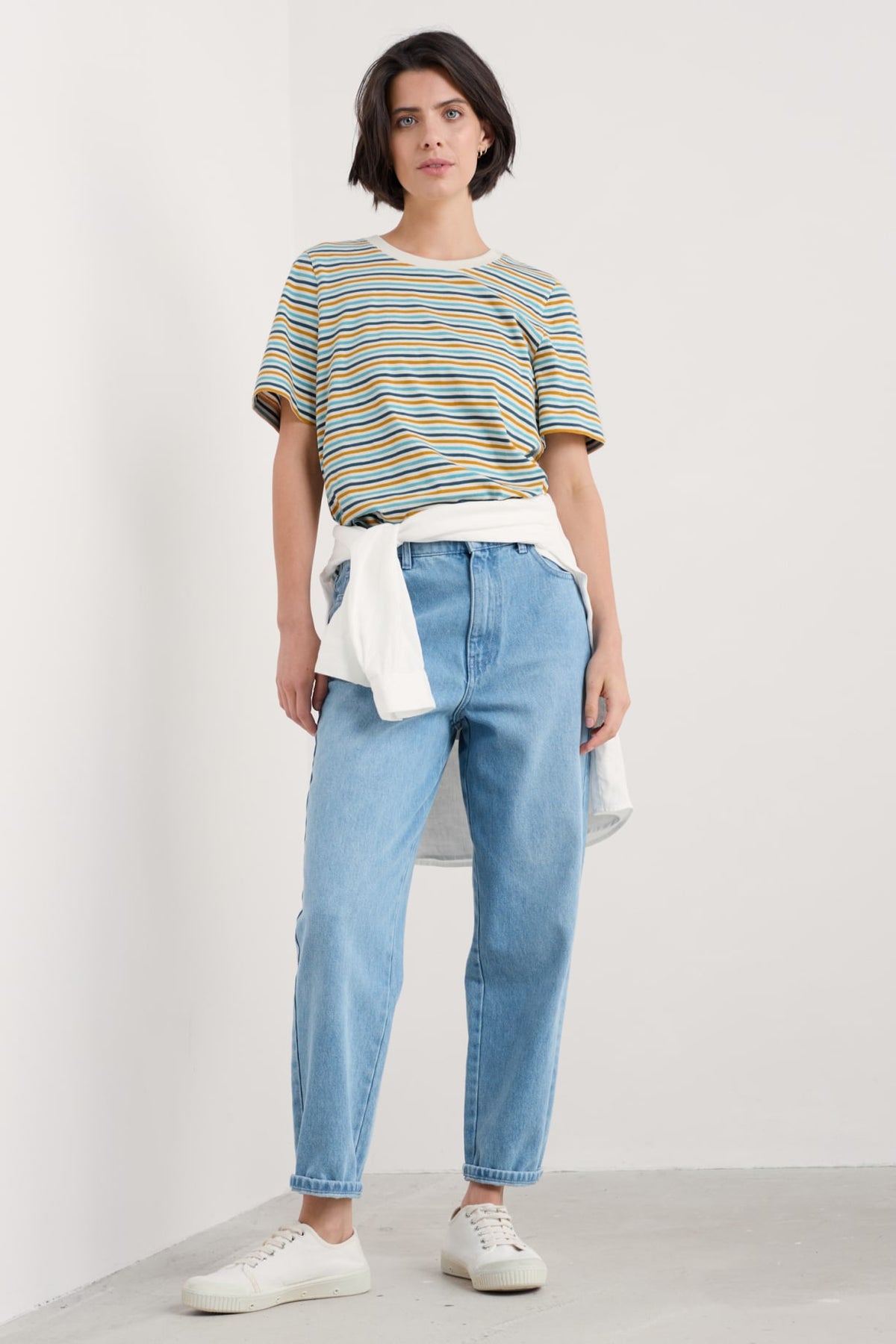 Seasalt Cornwall - Copseland T-Shirt in GOTS Certified Organic Cotton Jersey - Pellitras Tumeric