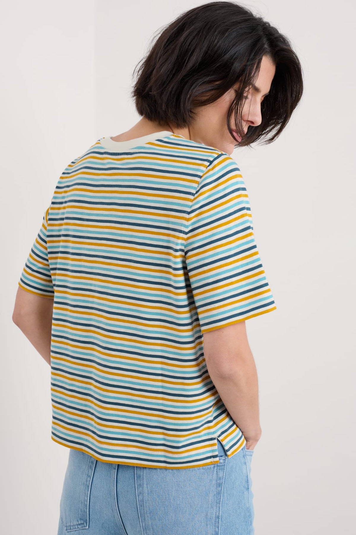 Seasalt Cornwall - Copseland T-Shirt in GOTS Certified Organic Cotton Jersey - Pellitras Tumeric