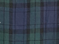 Montaigne - Lavigne - Asymmetrical Linen Skirt - Blue Tartan