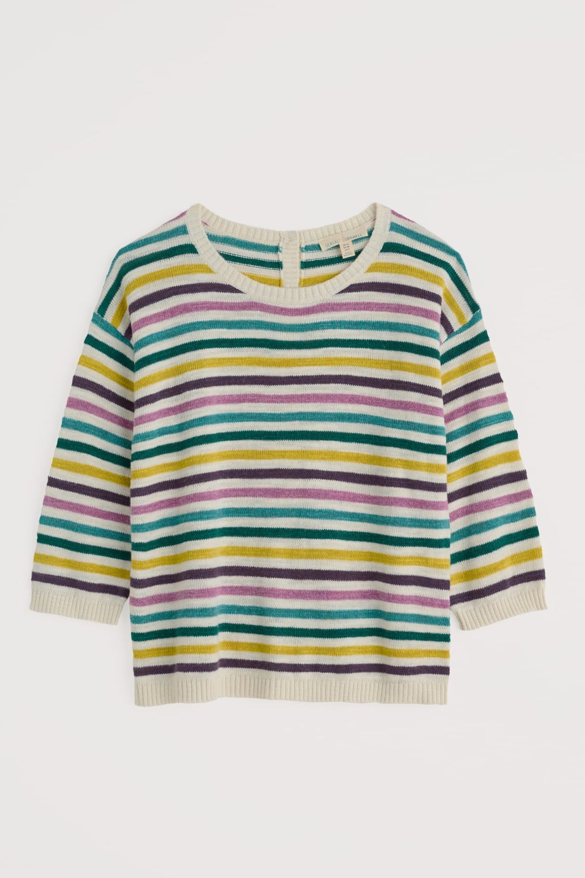 Seasalt Cornwall - ‘Knavock’ Striped Jumper - Mini Cornish Orchid Multi